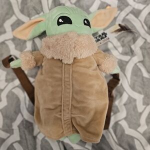 Bioworld Star Wars Green and Tan Baby Yoda Backpack